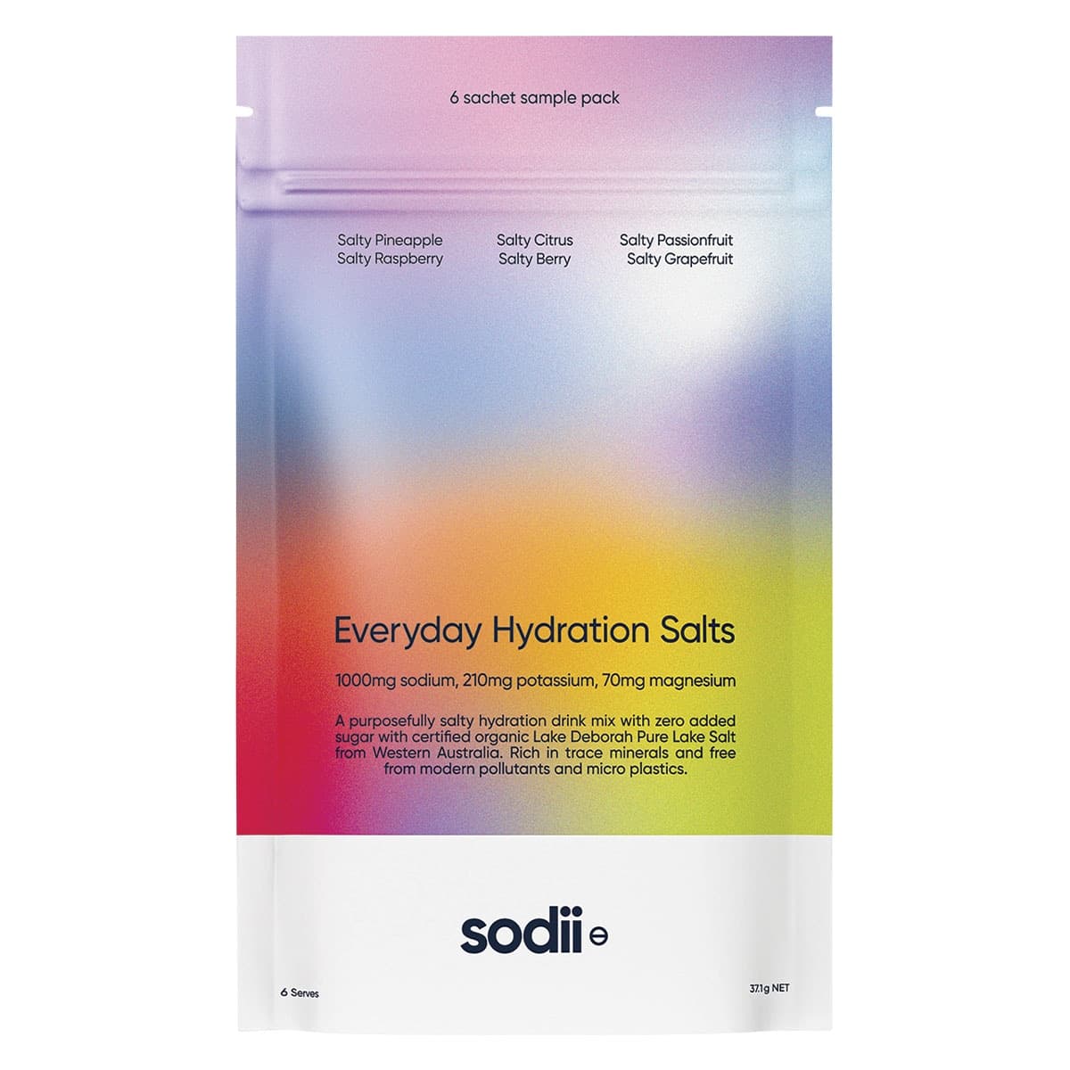 Sodii Everyday Hydration Salts Mixed Flavour 6 Pack