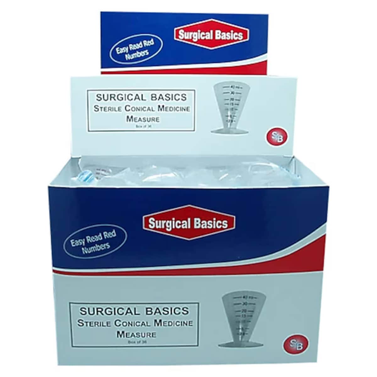 Surgical Basics Sterile Conical Medicine Measure 40ml 36 Pack