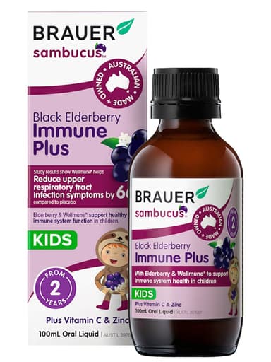 Brauer Sambucus Black Elderberry Kids Immune Plus 100ml