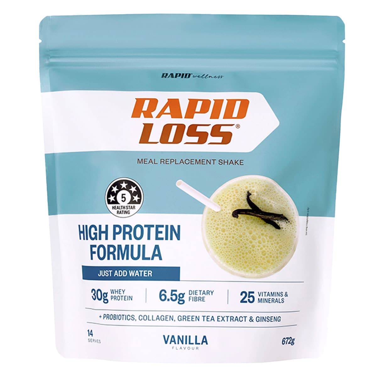 Rapid Loss High Protein Meal Replacement Shake Vanilla 672g