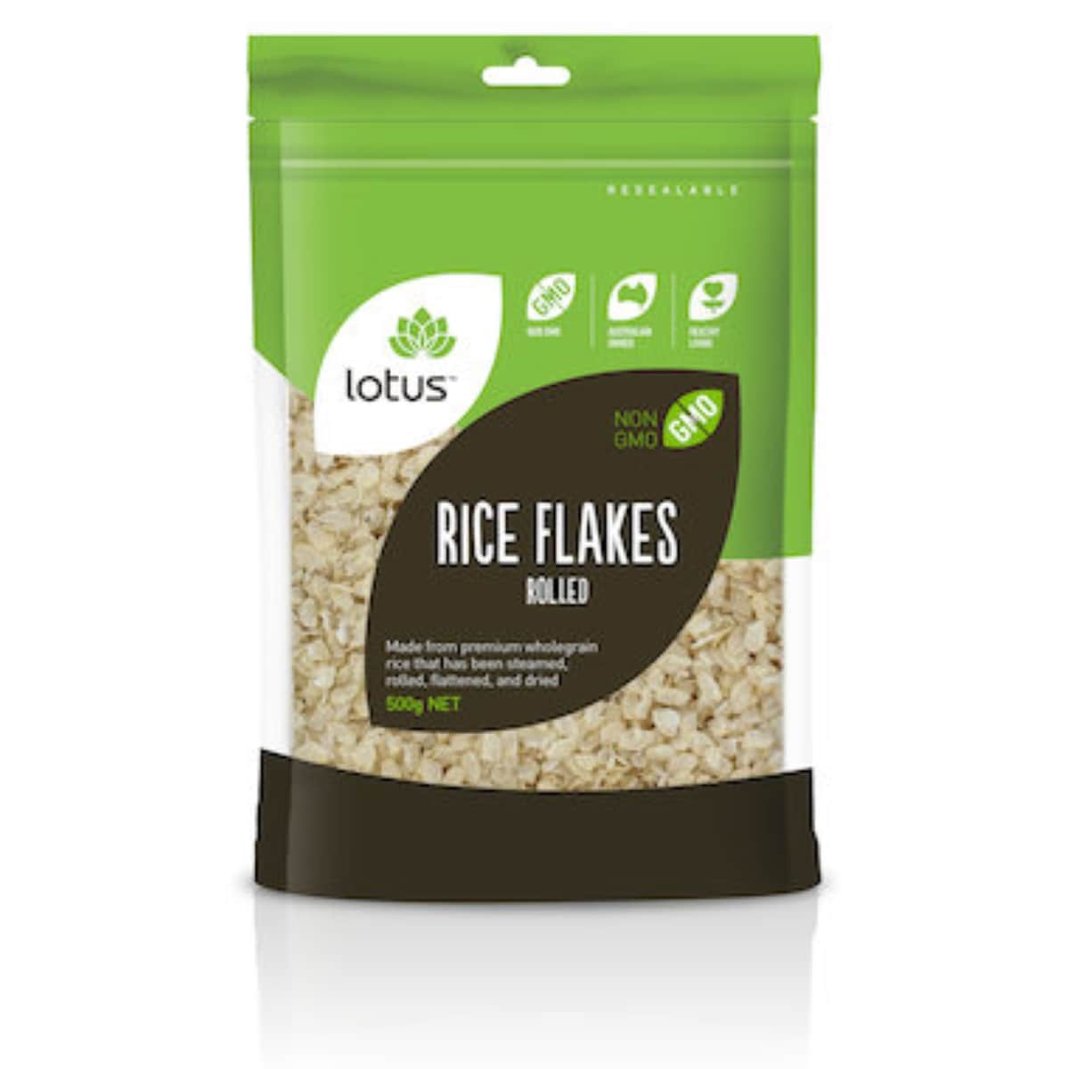 Lotus Brown Rice Flakes Rolled 500g