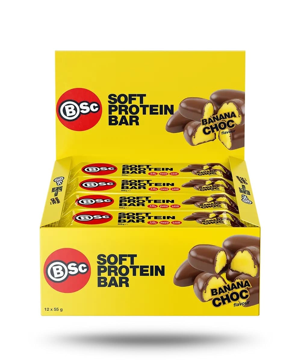 BSc Soft Protein Bar Banana Chocolate Box - 12 x 55g