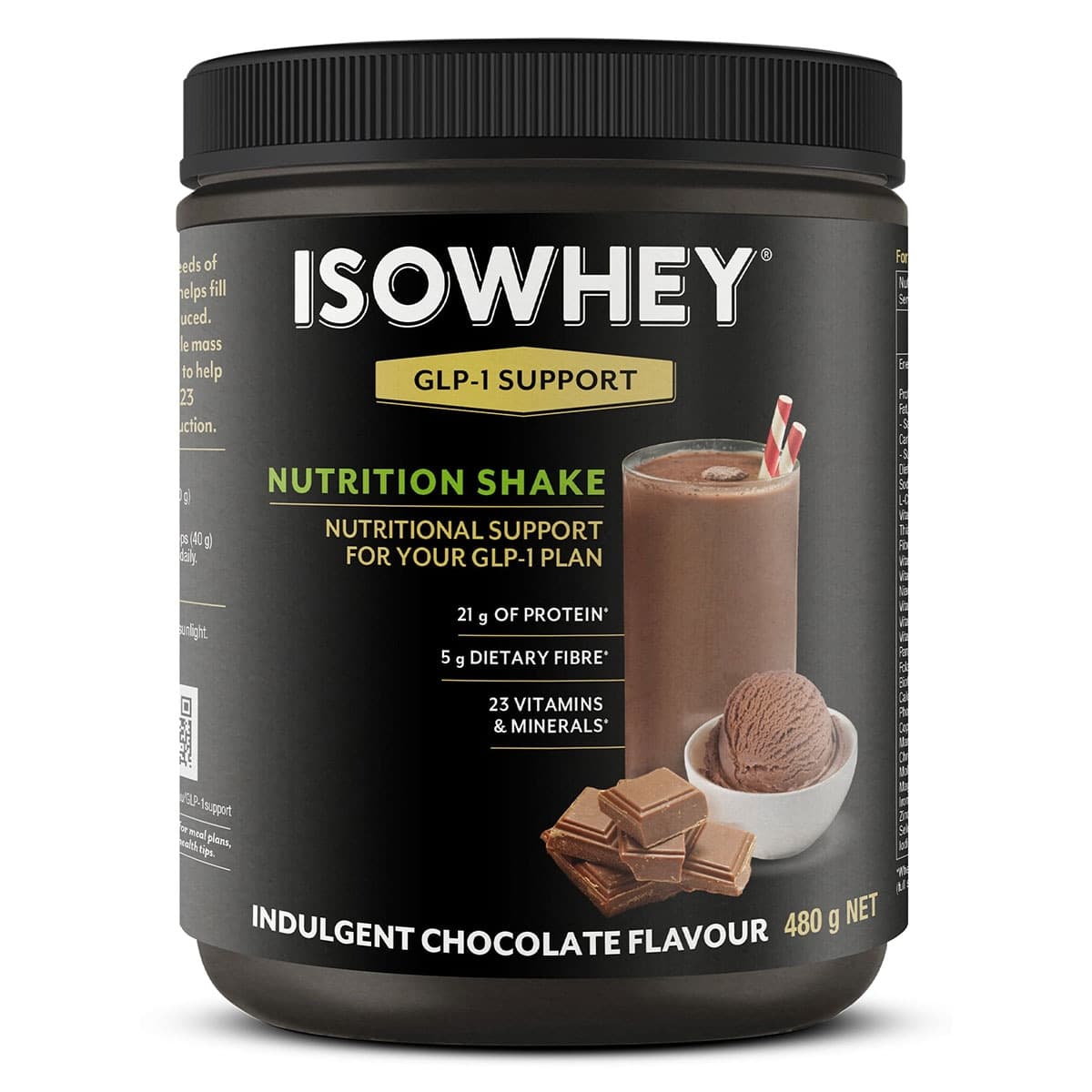 Isowhey GLP-1 Support Nutrition Shake Chocolate 480g