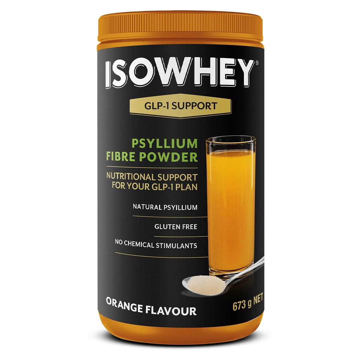 Isowhey GLP-1 Support Psyllium Fibre Powder Orange 673g