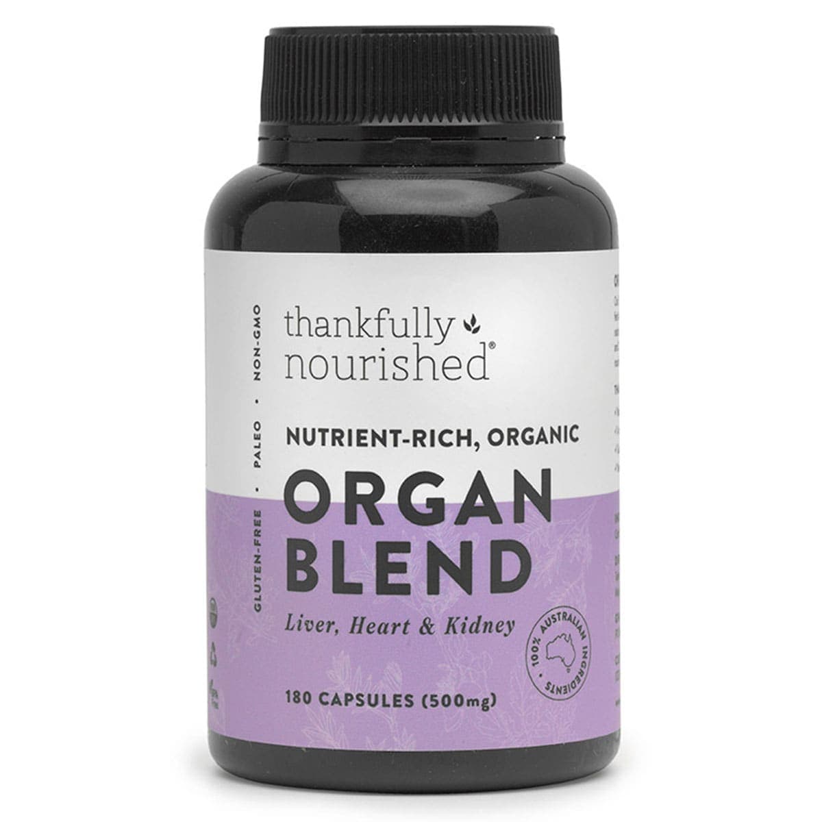 Thankfully Nourished Organic Organ Blend 180 Capsules