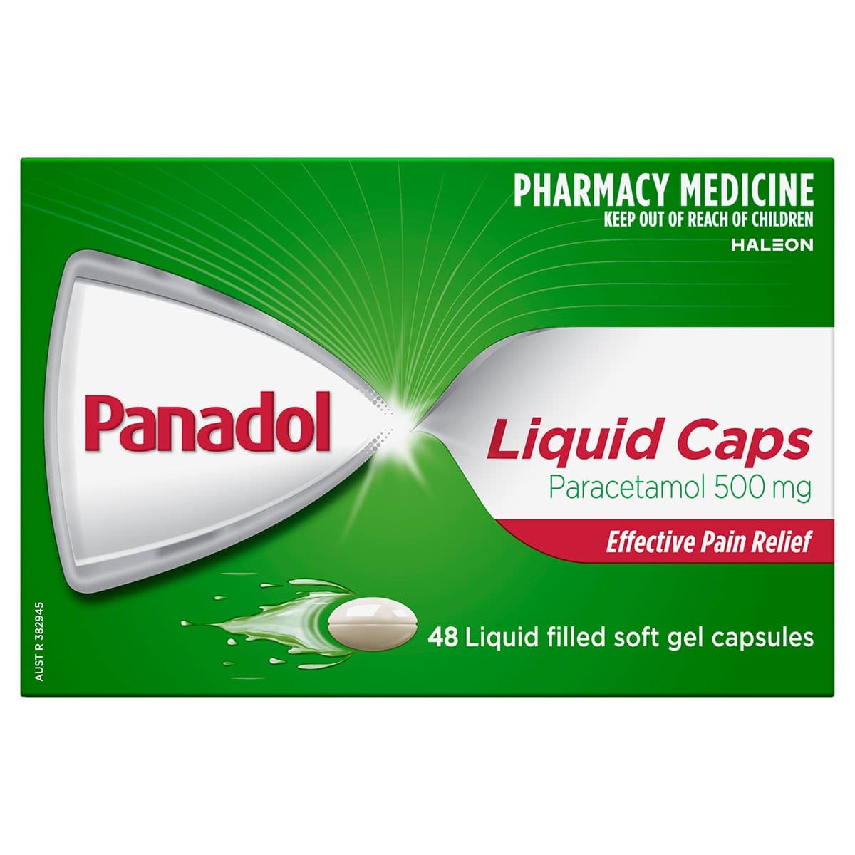 Panadol Liquid Caps Pain Relief 48 Soft Gel Capsules