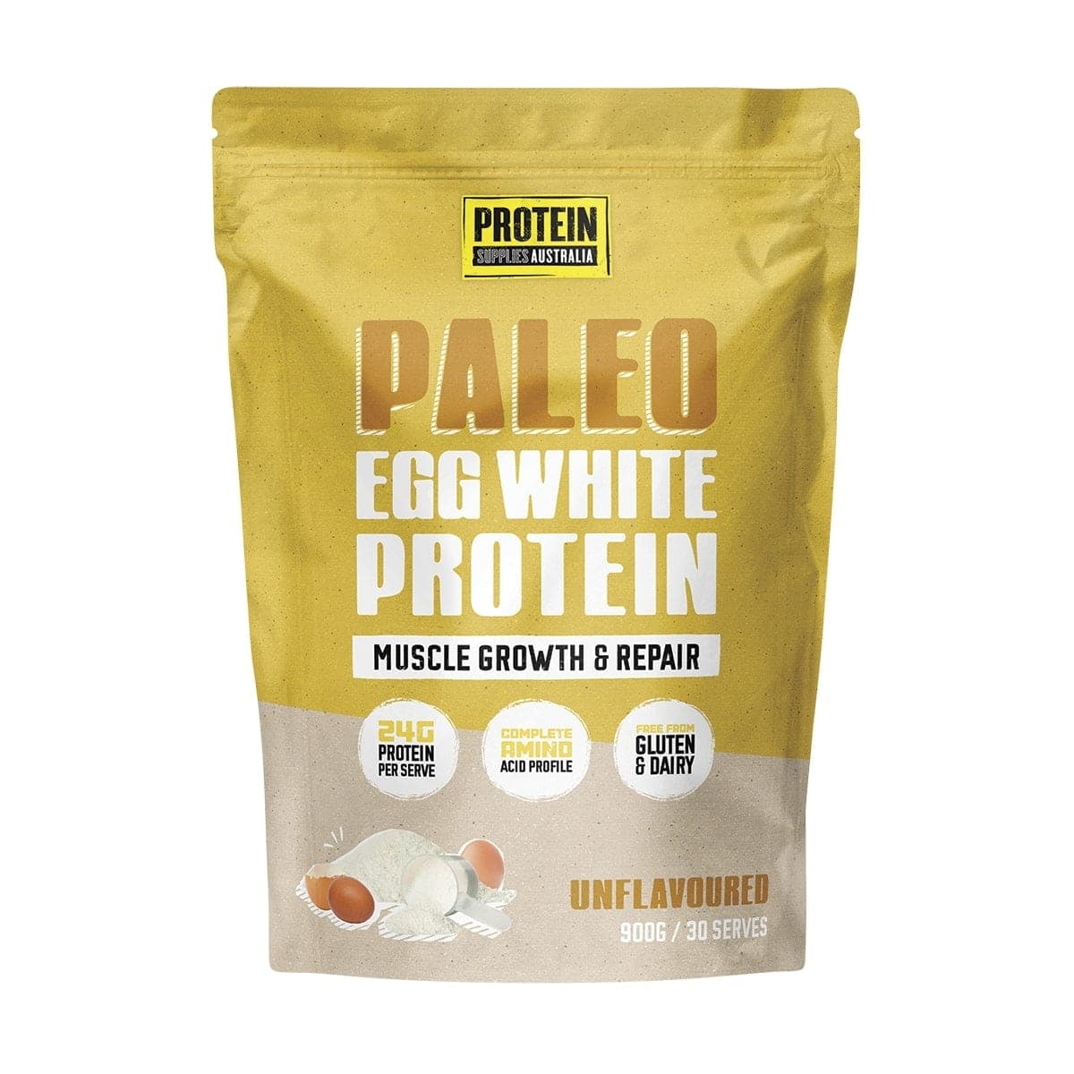 Protein Supplies Australia Paleo Egg White Protein Unflavoured 900g