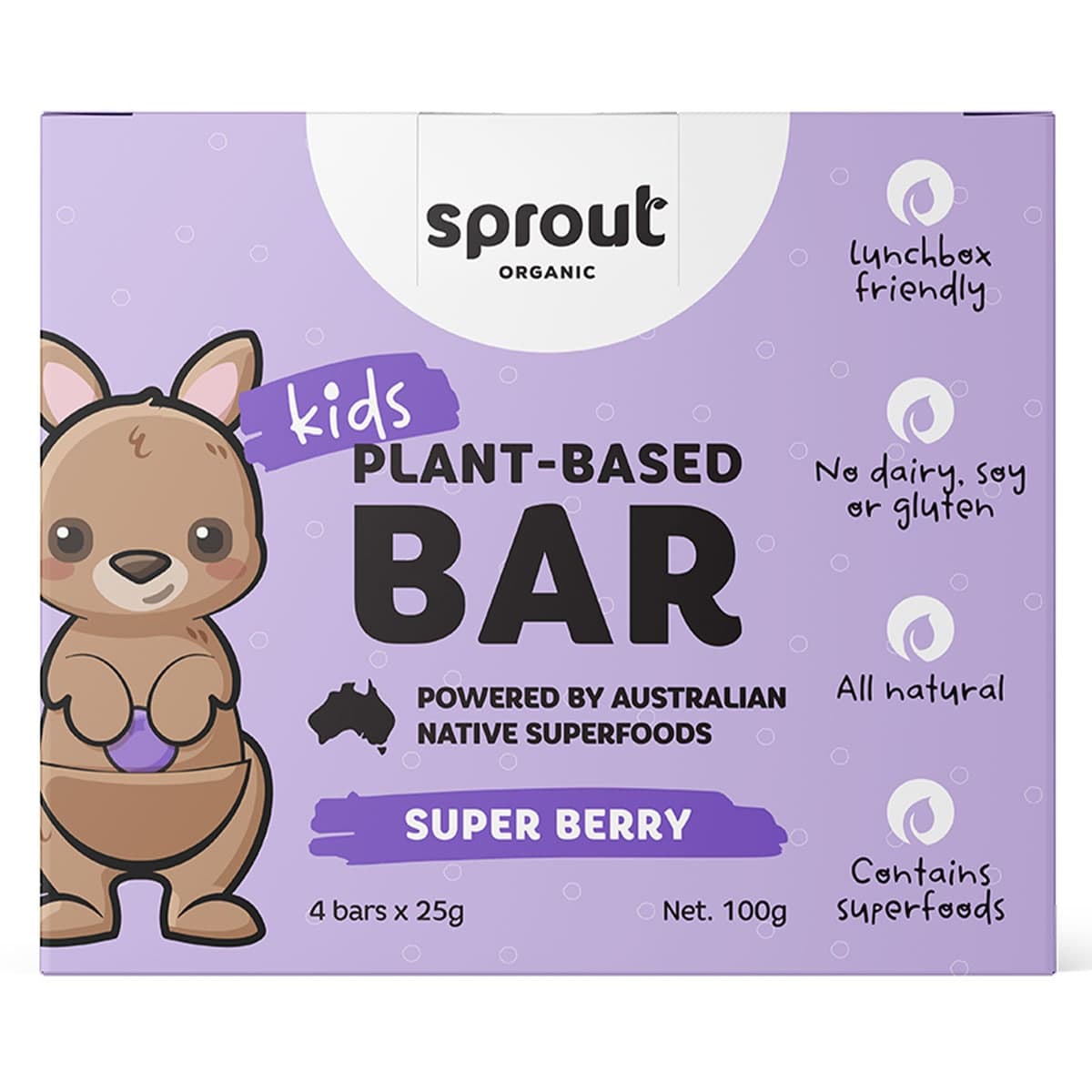 Sprout Organic Kids Plant Based Super Berry Bars 4 Pack