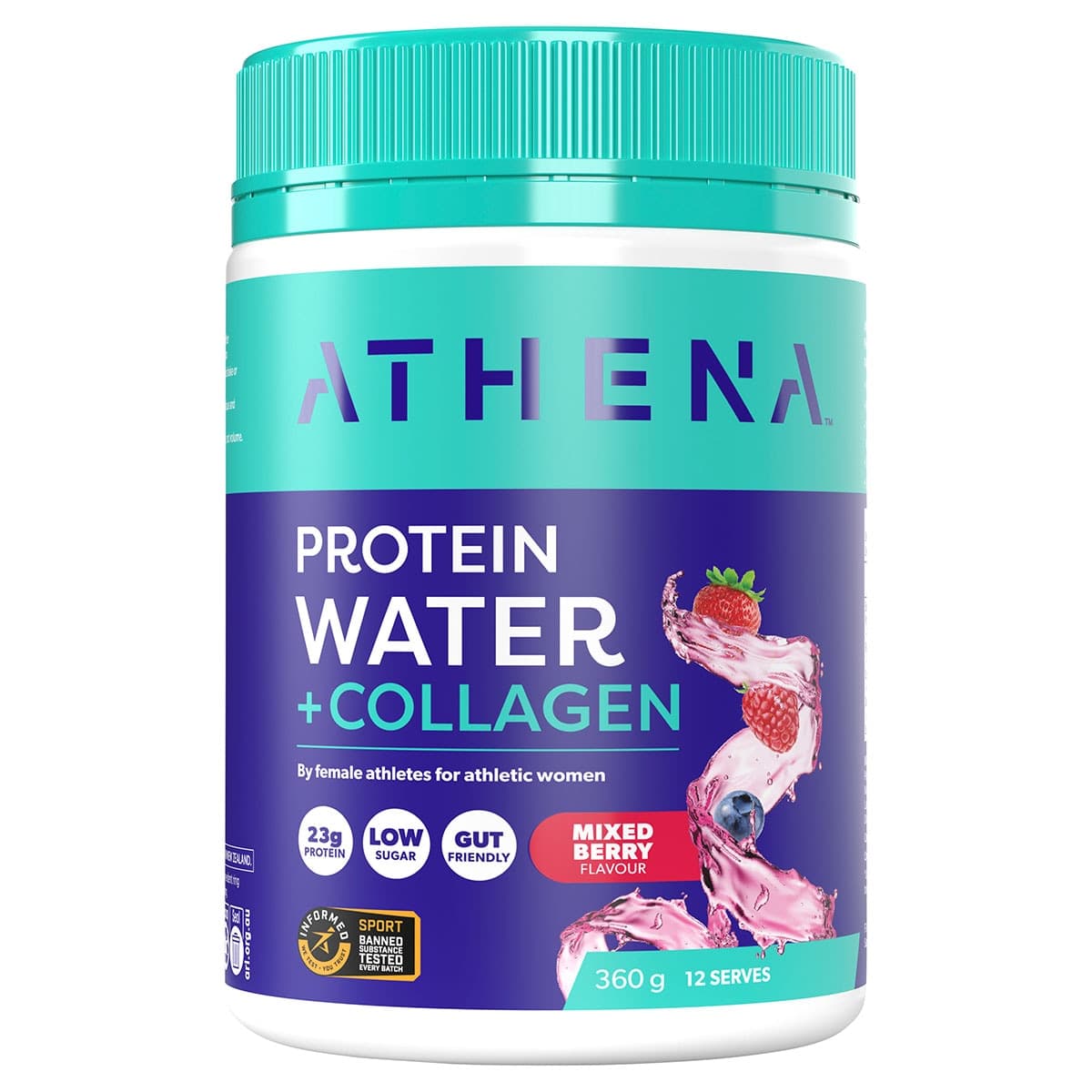 Athena Protein Water + Collagen Mixed Berry 360g