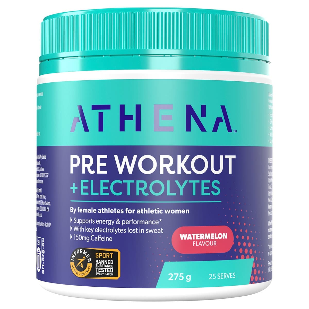 Athena Preworkout + Electryolytes + Caffeine Watermelon 275g