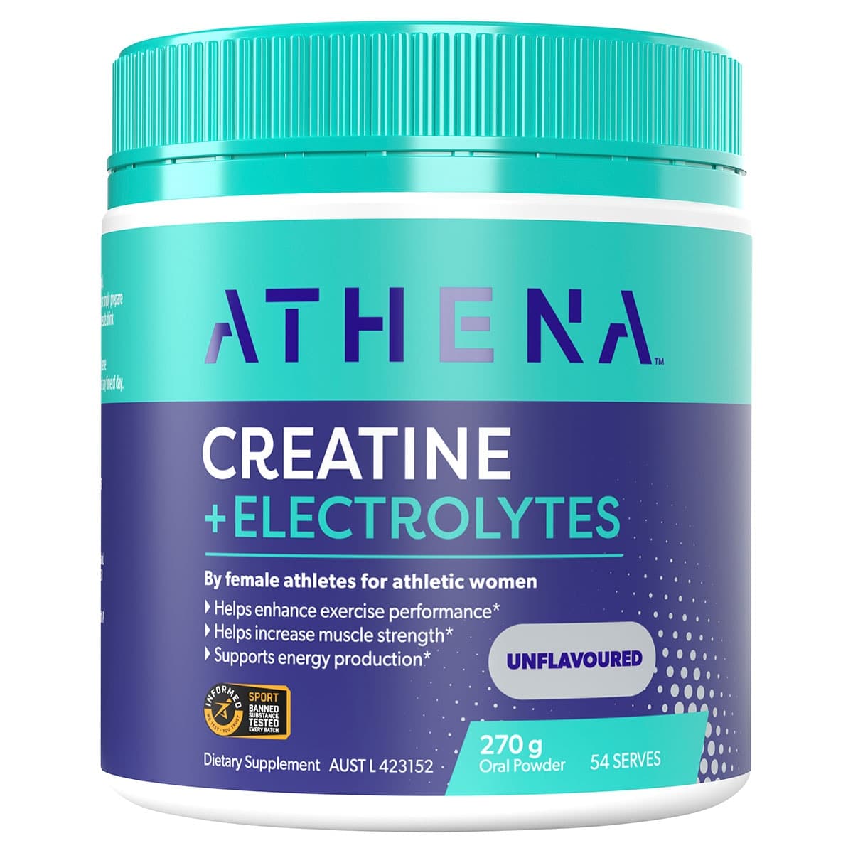 Athena Creatine + Electrolytes Unflavoured 270g