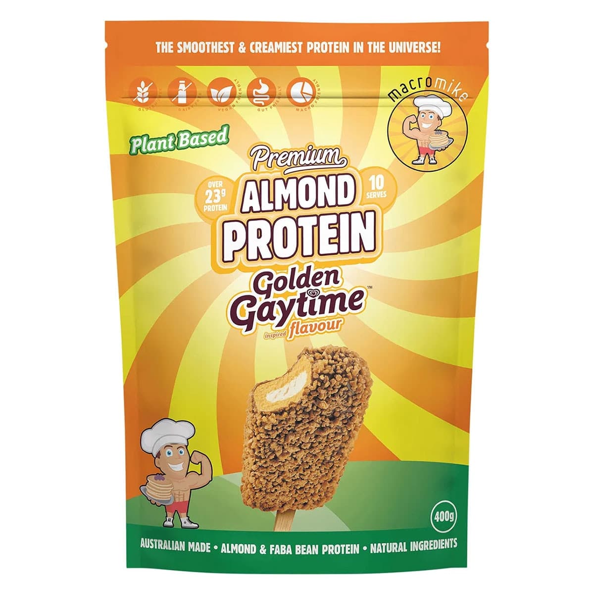 Macro Mike Almond Protein Powder Golden Gaytime 400g