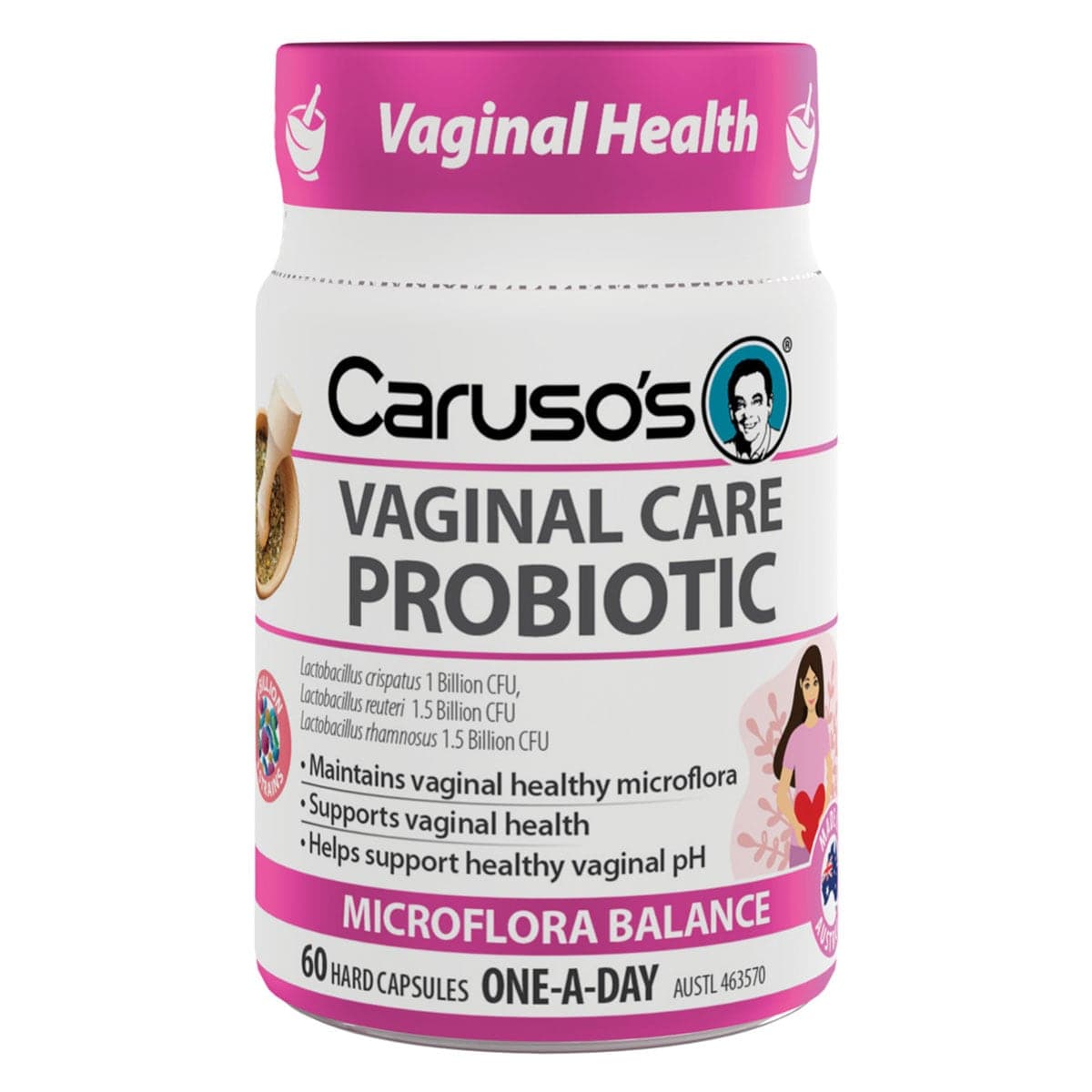 Carusos Vaginal Care Probiotic 60 Capsules