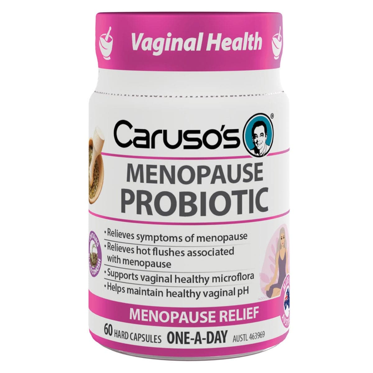 Carusos Menopause Probiotic 60 Capsules