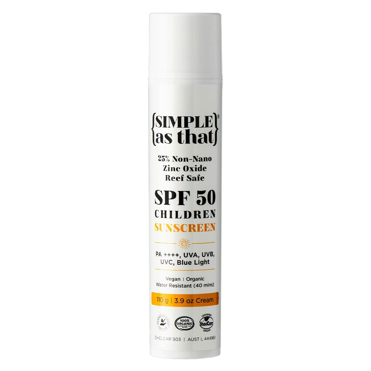 Simple As That Children's Sunscreen SPF50 110g