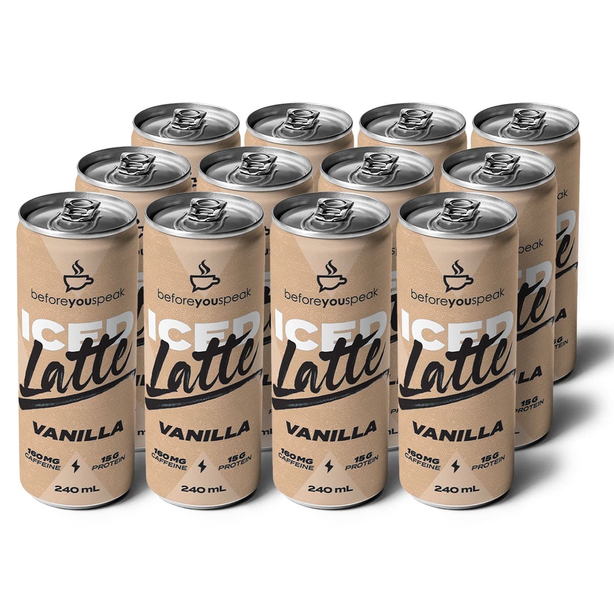Beforeyouspeak Iced Latte Vanilla Box 12 x 240ml