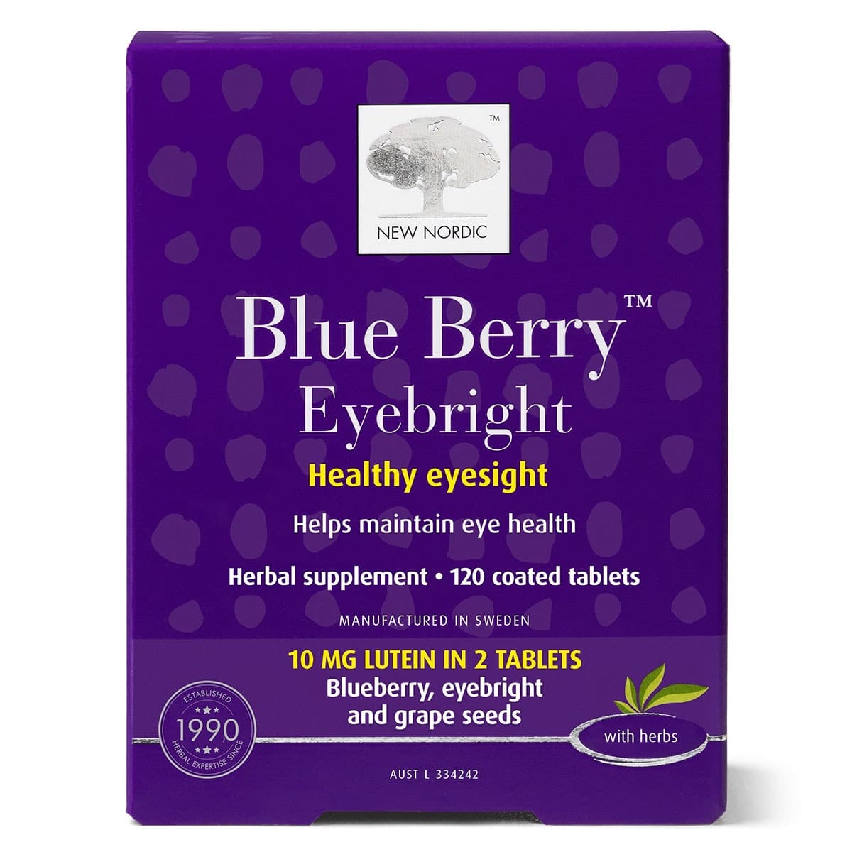 New Nordic Blue Berry Eyebright 120 Tablets