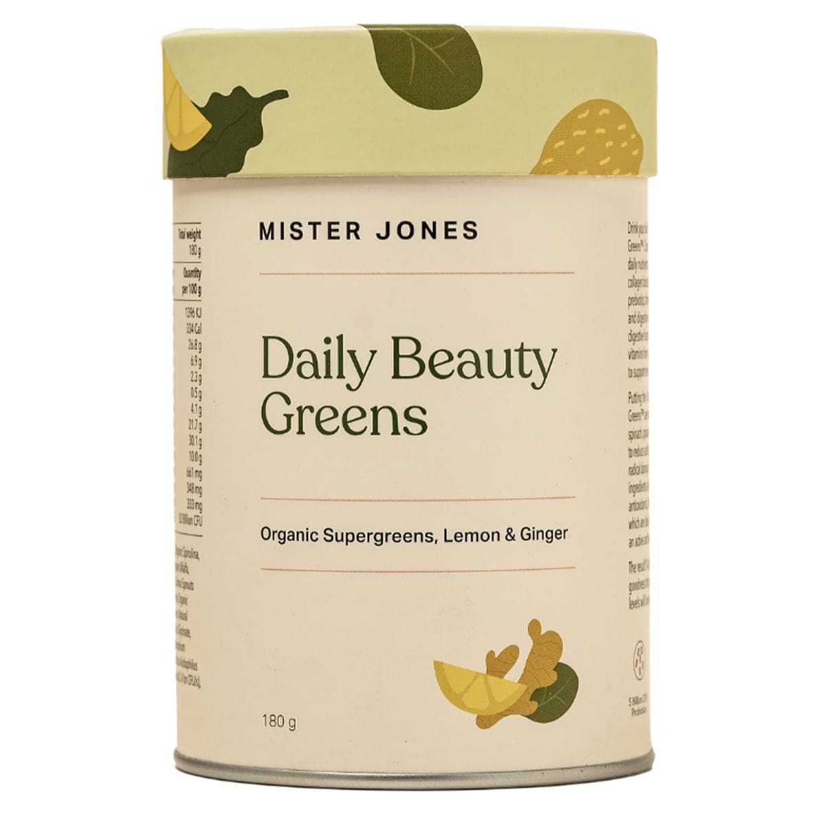 Mister Jones Daily Beauty Greens Powder 180g
