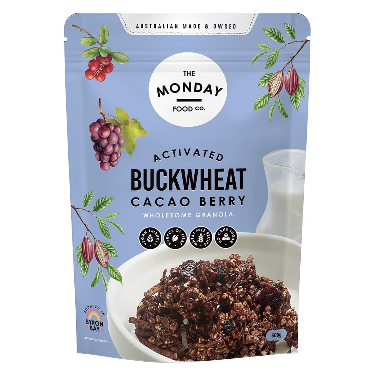 The Monday Food Co. Activated Buckwheat Granola Cacao Berry 500g