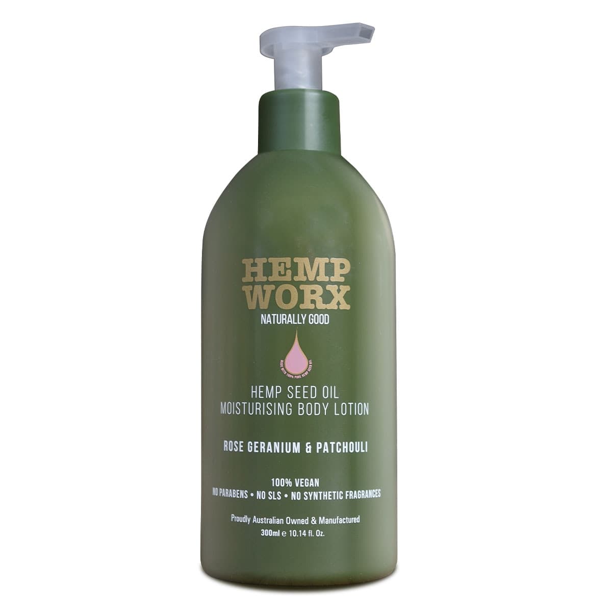 Hemp Worx Rose Geranium & Patchouli Body Lotion 300ml
