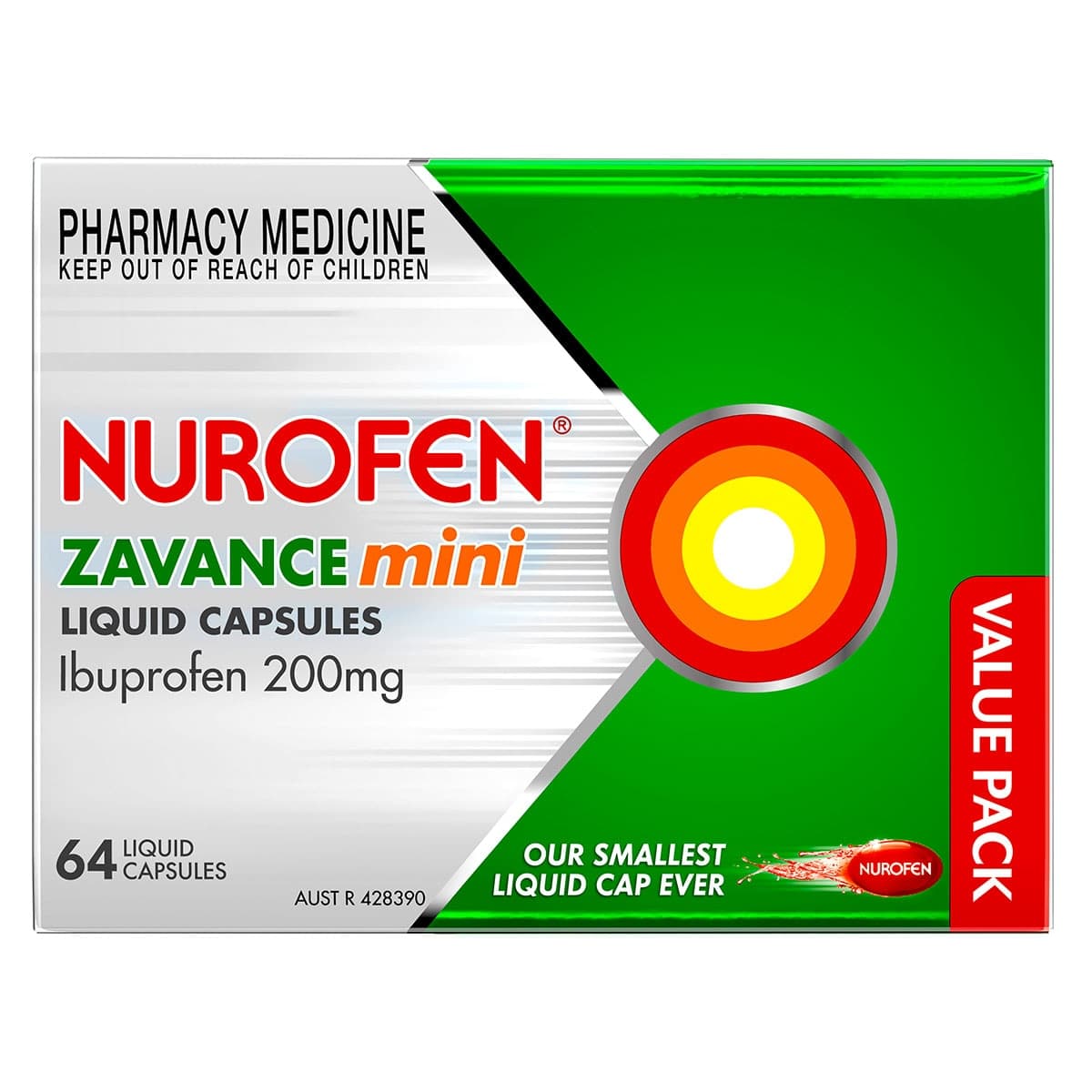 Nurofen Zavance Mini 64 Liquid Capsules