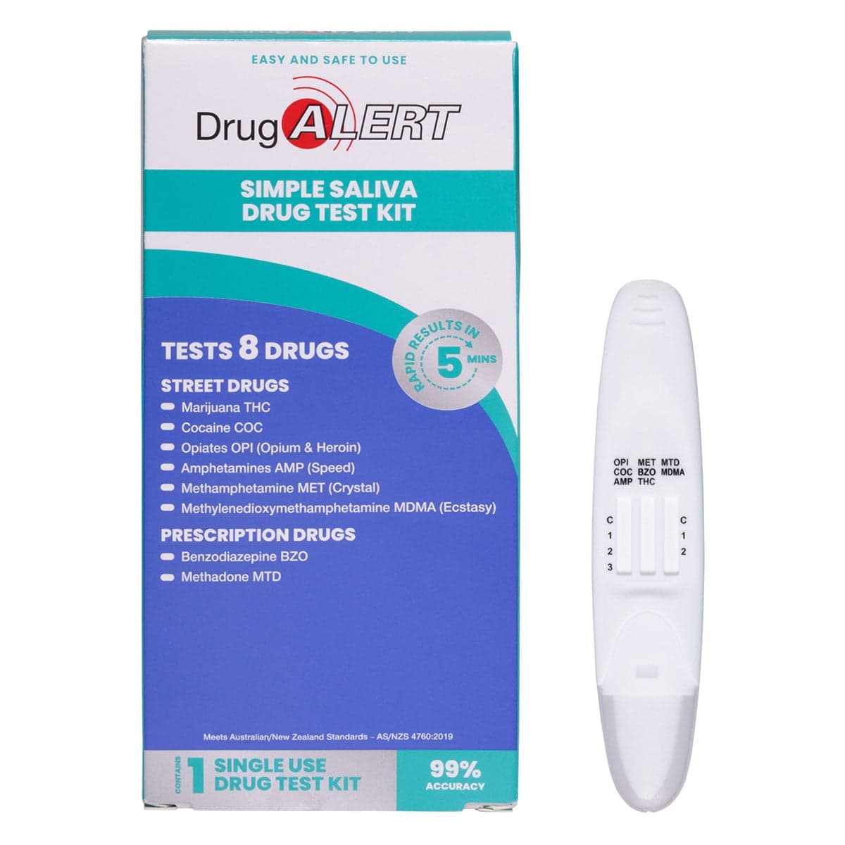 Drug Alert Multi Drug Saliva Self Testing Kit 1 Pack