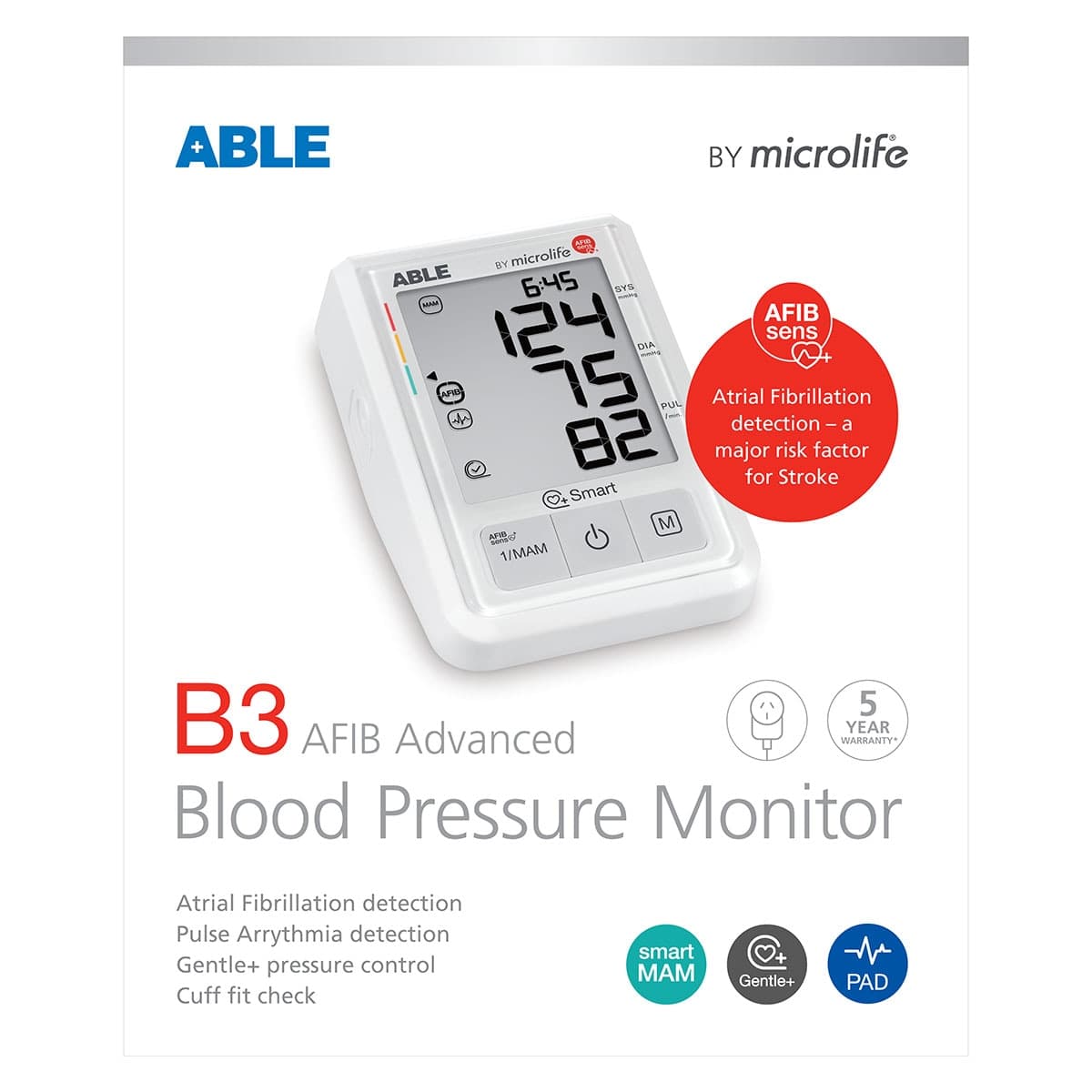 Able Microlife B3 Advanced Blood Pressure Monitor