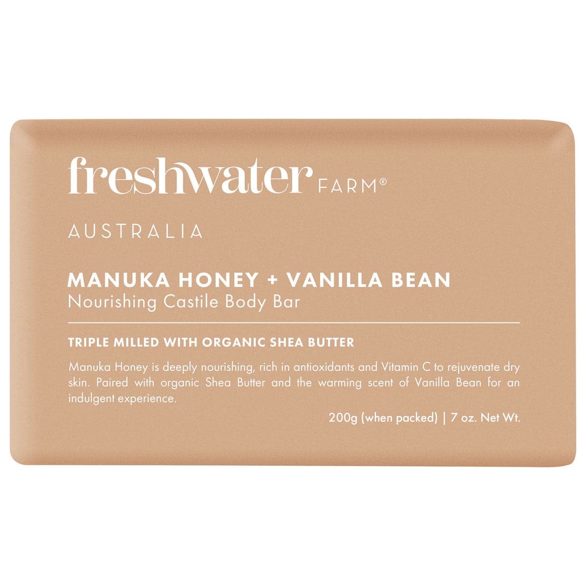 Freshwater Farm Body Bar | Manuka Honey + Vanilla Bean 200g