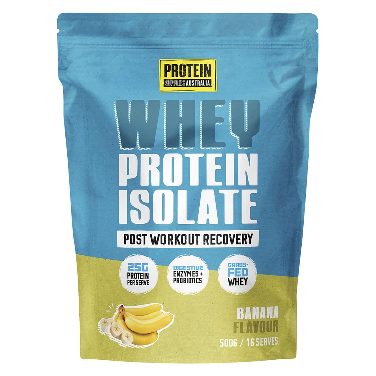 Protein Supplies Australia Whey Protein Isolate Banana 500g