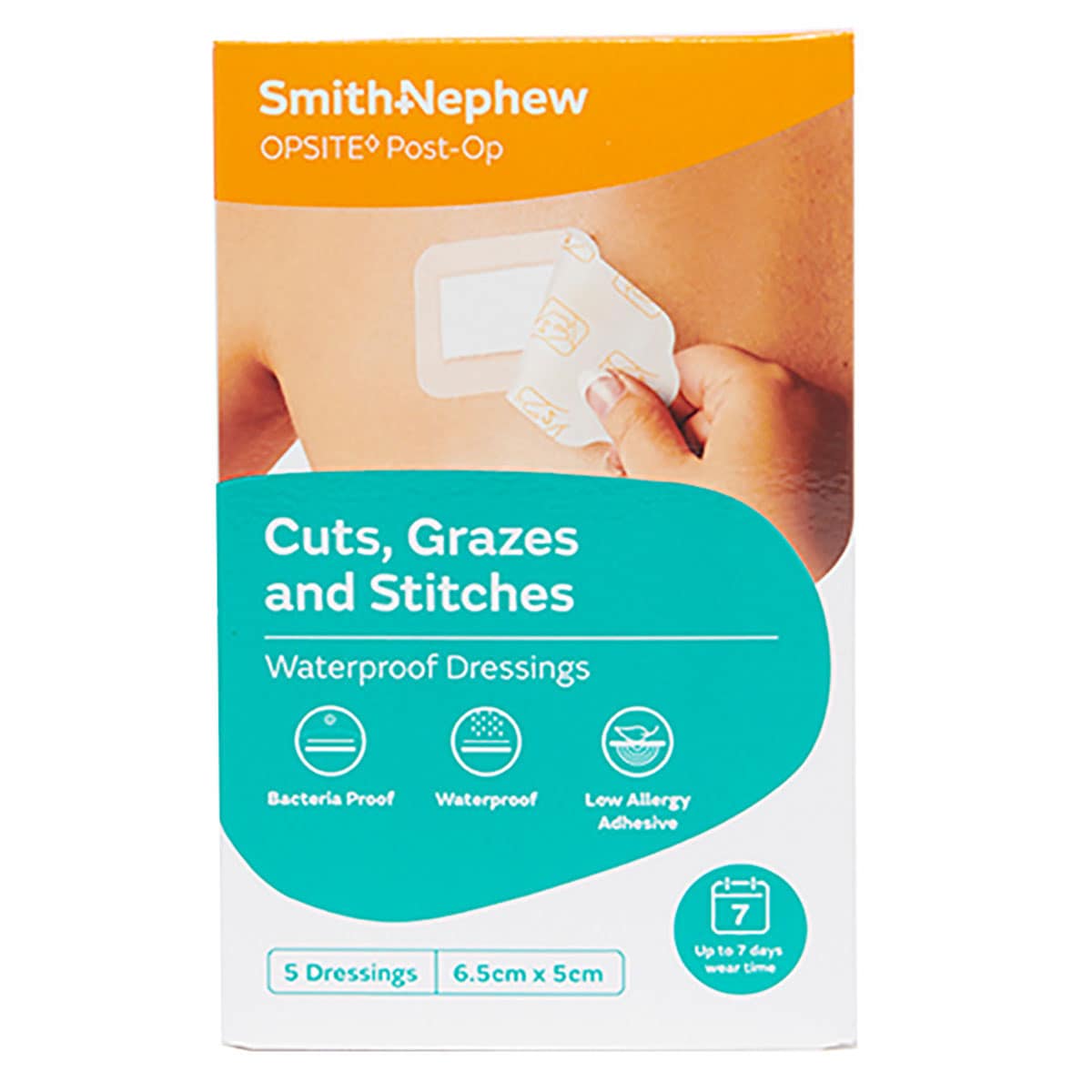 Opsite Post-Op Waterproof Dressing 6.5cm X 5cm 5 Pack