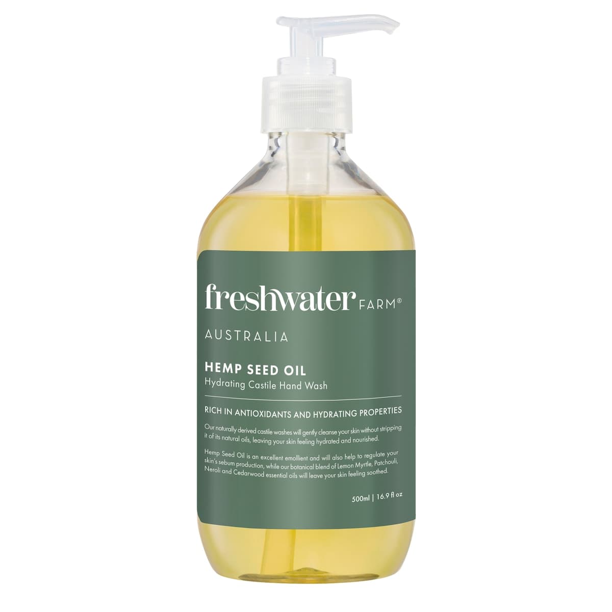 Freshwater Farm Hydrating Hemp Seed Oil Hand Wash 500ml