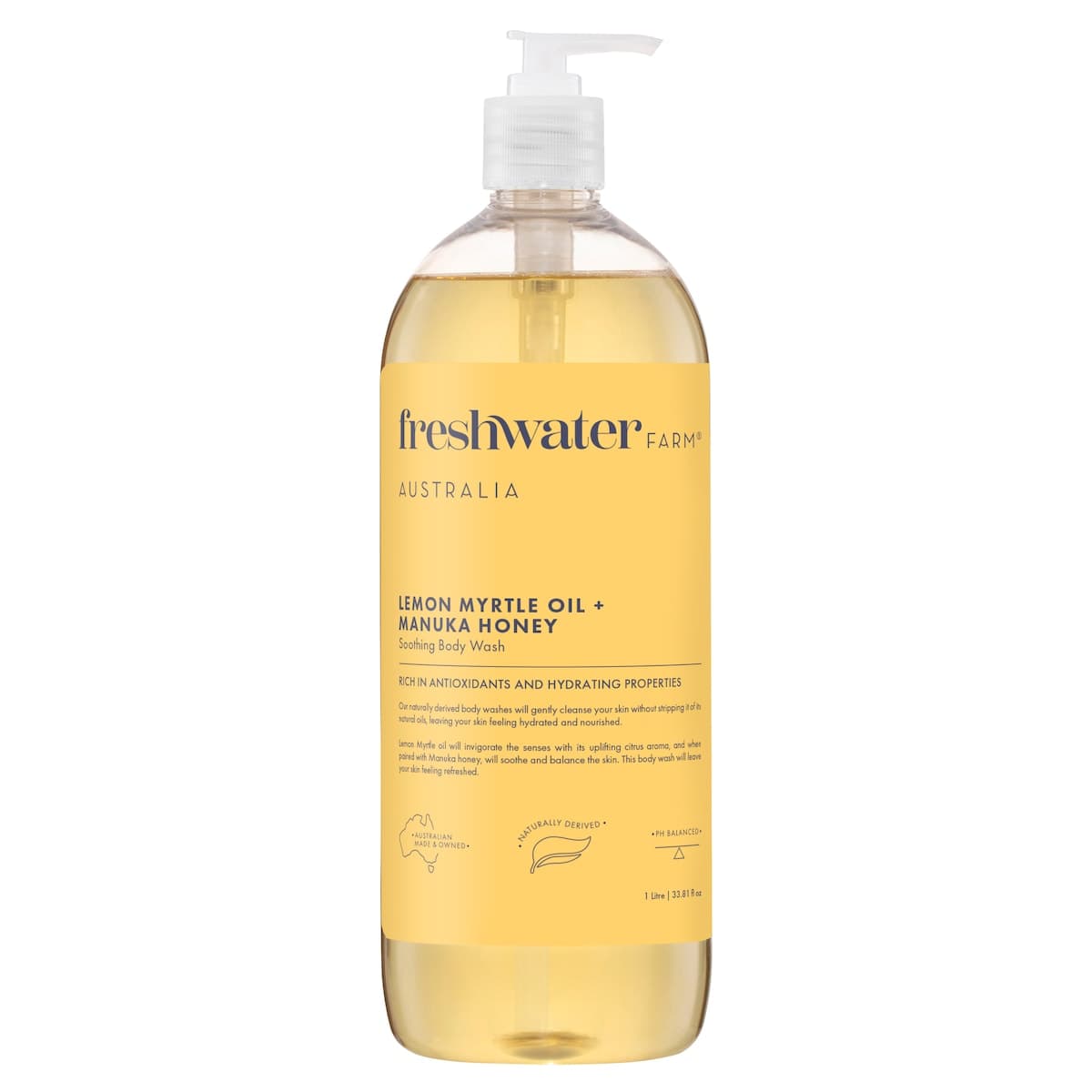 Freshwater Farm Lemon Myrtle Oil + Manuka Honey Body Wash 1L