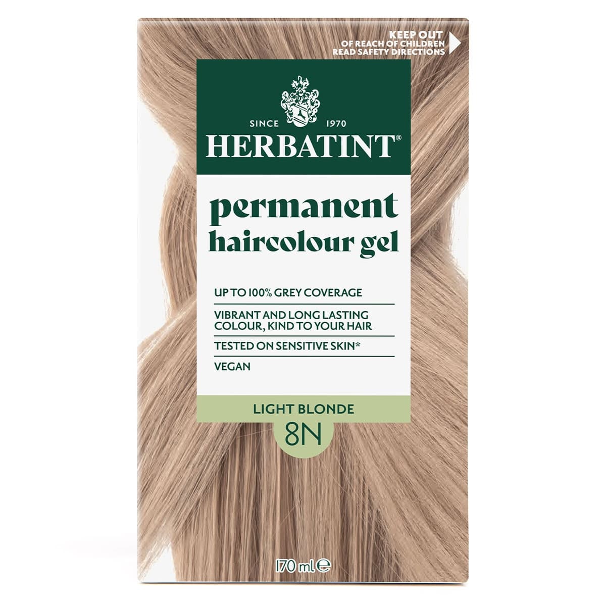 Herbatint Permanent Hair Colour Gel 8N Light Blonde 170ml