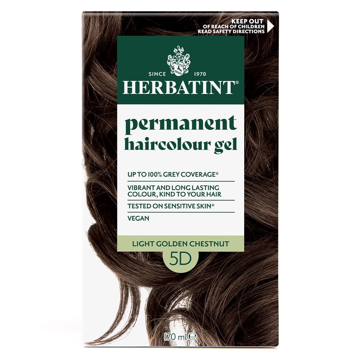 Herbatint Permanent Hair Colour Gel 5D Light Golden Chestnut 170ml