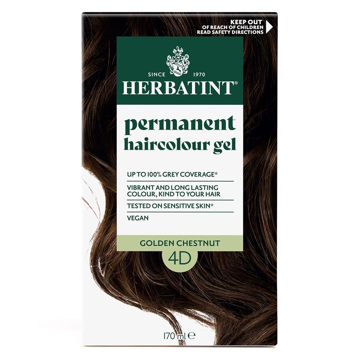 Herbatint Permanent Hair Colour Gel 4D Golden Chestnut 170ml