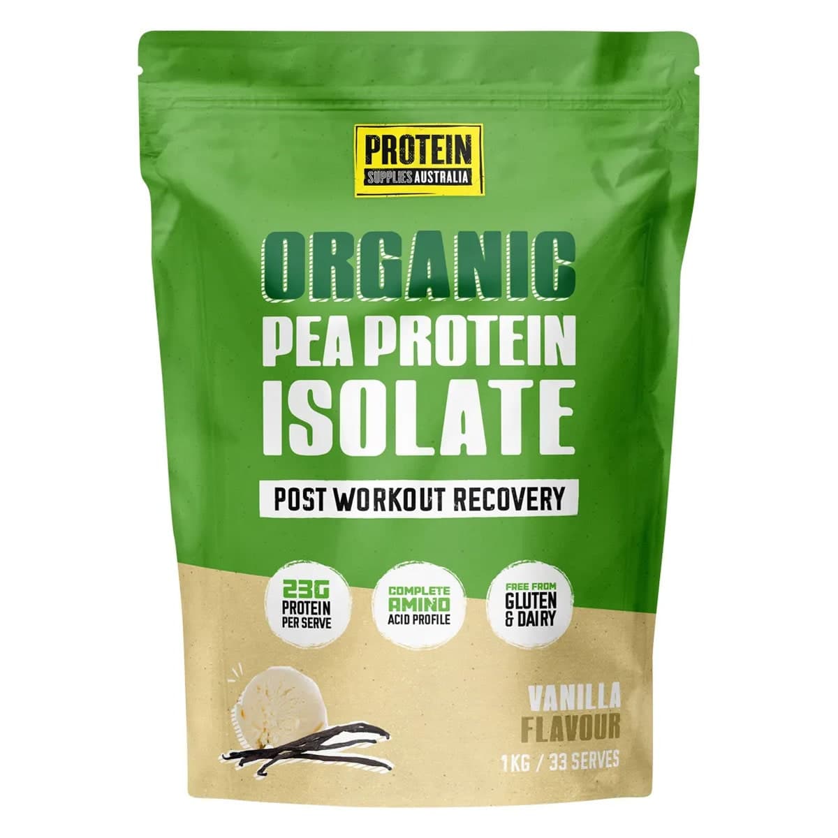 Protein Supplies Australia Pea Protein Isolate Vanilla Bean 1kg