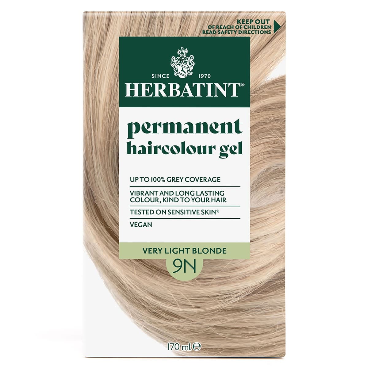 Herbatint Permanent Hair Colour Gel 9N Very Light Blonde 170ml