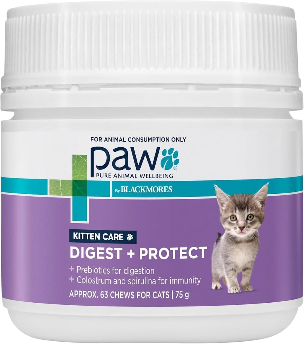 Blackmores PAW Digest + Protect Kitten Care 63 Chews