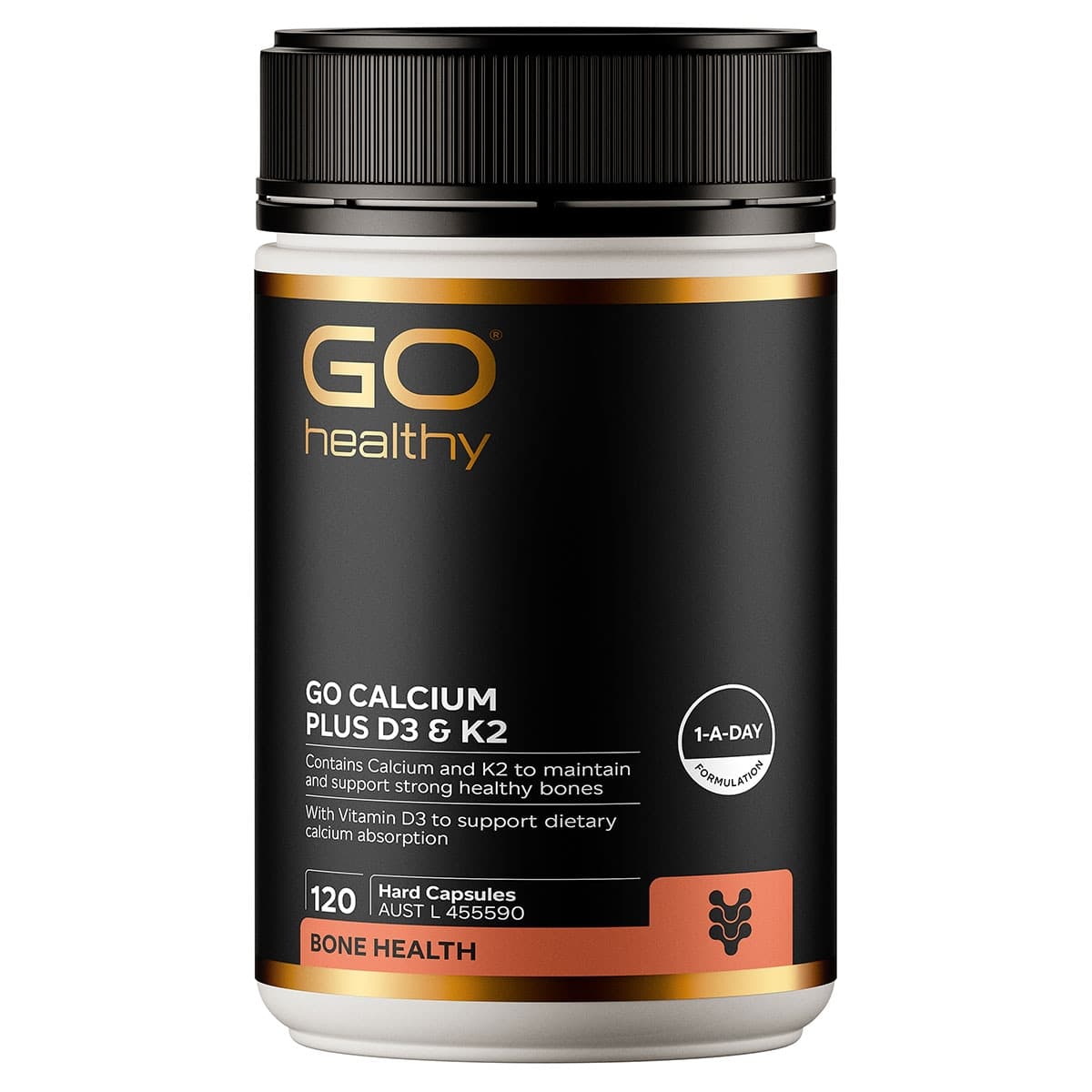 GO Calcium Plus D3 & K2 120 Hard Capsules