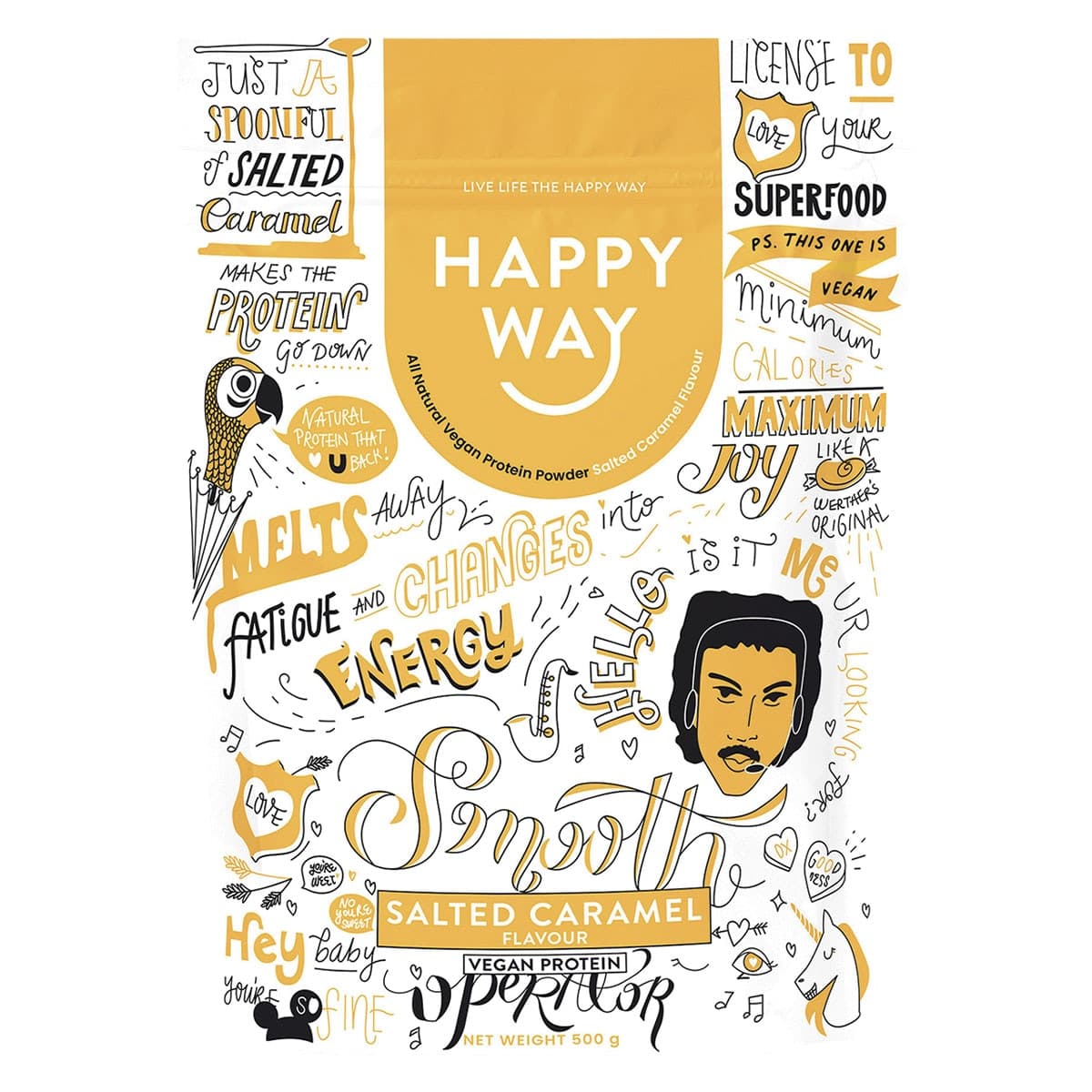 Happy Way Vegan Protein Powder Salted Caramel 500g