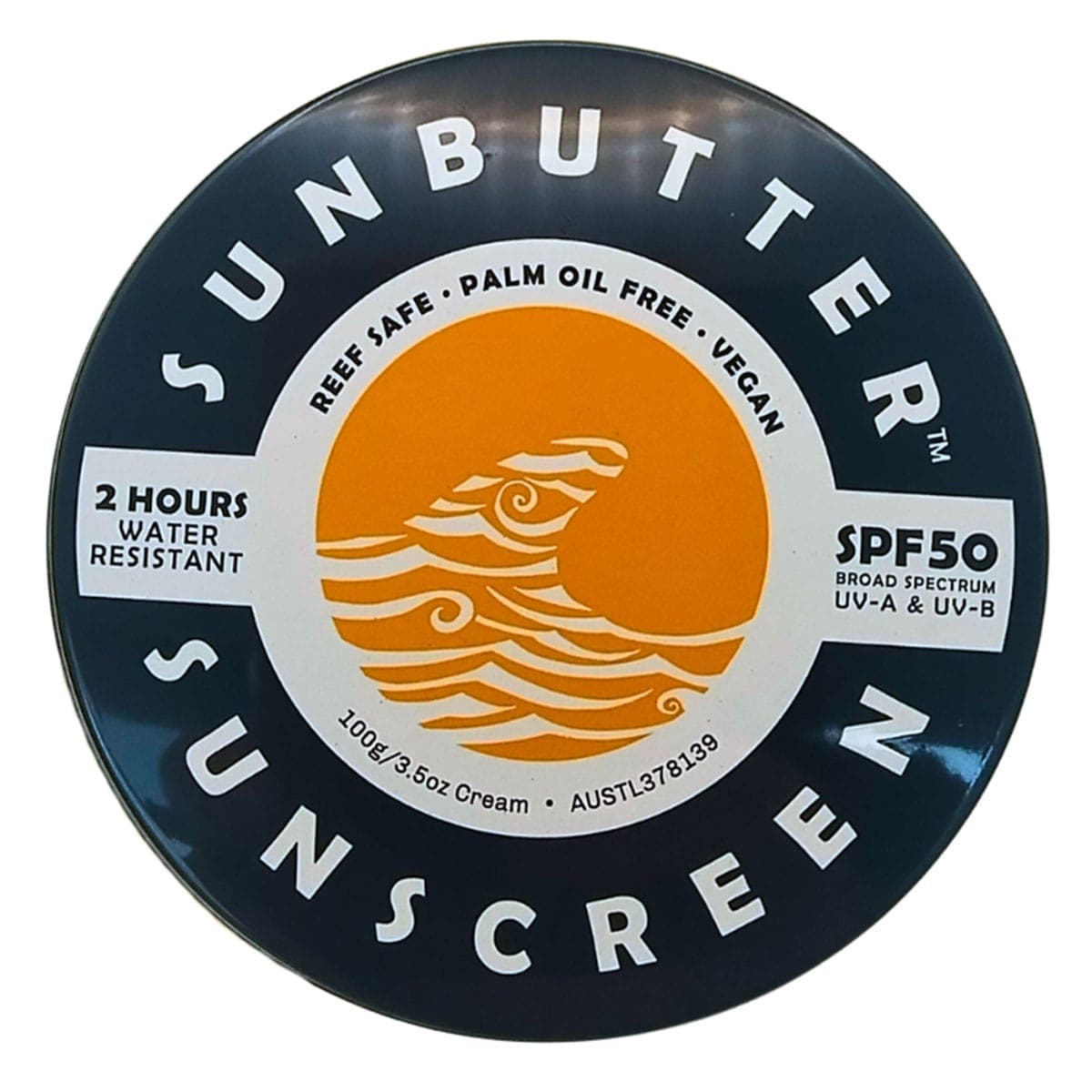 SunButter Water Resistant Reef Safe Sunscreen SPF50 100g