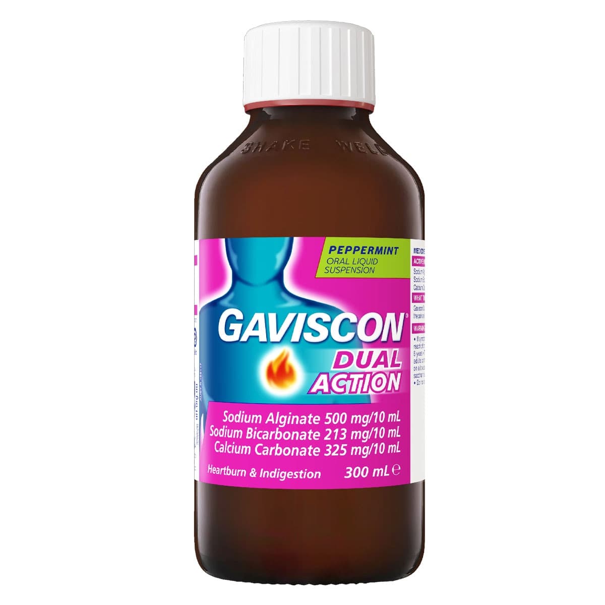 Gaviscon Dual Action Liquid Peppermint 300ml