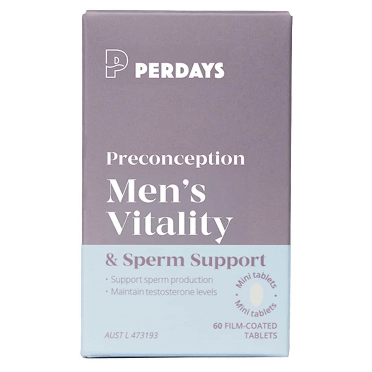 Perdays Preconception Men's Vitality & Sperm Support 60 Capsules
