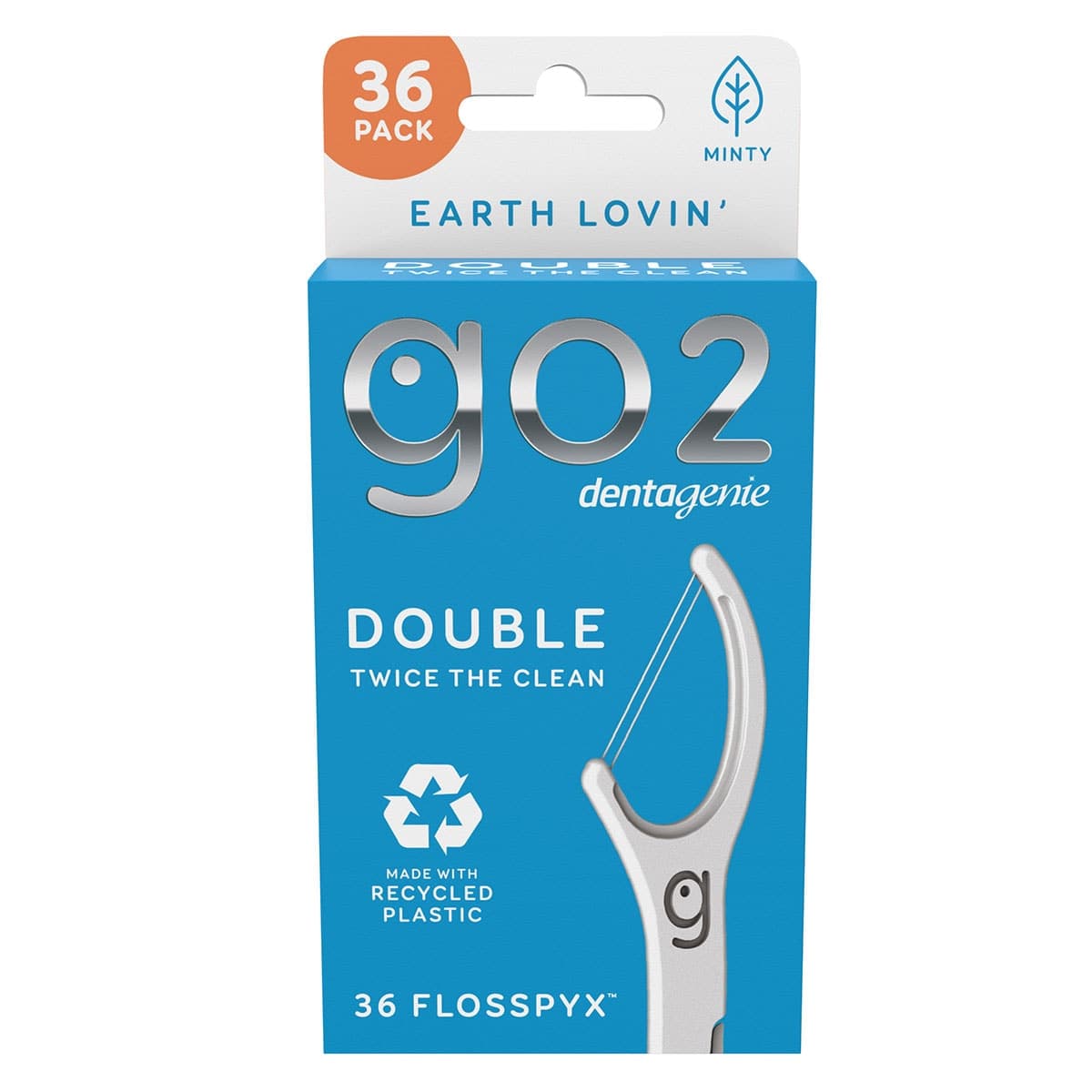 GO2 Dentagenie Double Flosspyx Minty 36 Pack