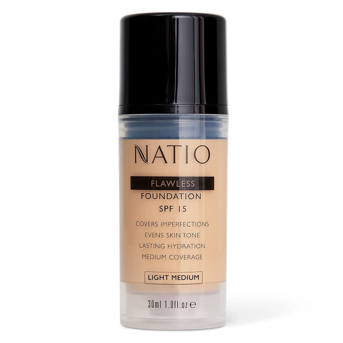 Natio Flawless Foundation SPF15 Light Medium 30ml
