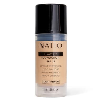 Natio Flawless Foundation SPF15 Light Medium 30ml