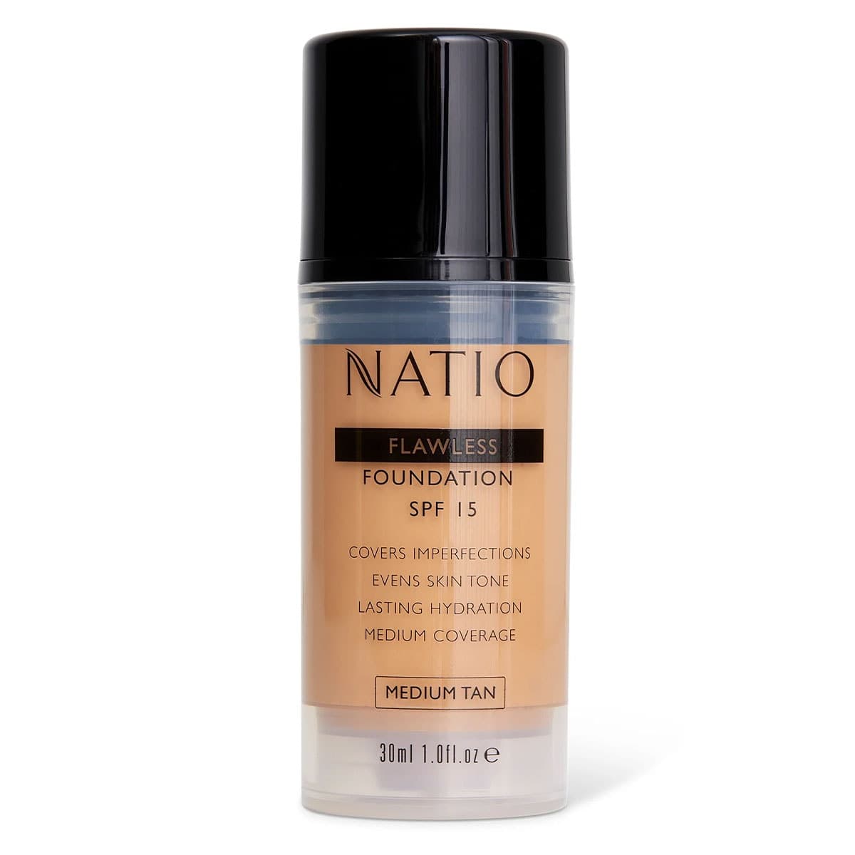 Natio Flawless Foundation SPF15 Medium Tan 30ml