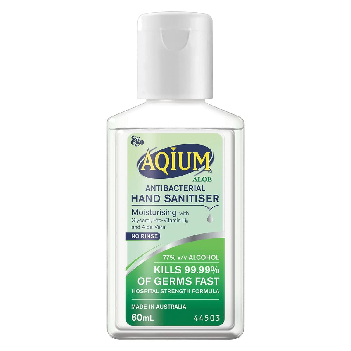 Ego Aqium Antibacterial Hand Sanitiser with Aloe 60ml