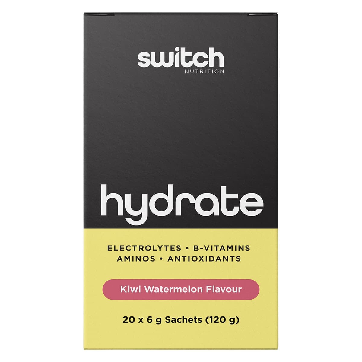 Switch Nutrition Hydrate Electrolytes Kiwi Watermelon 20 x 6g Sachets