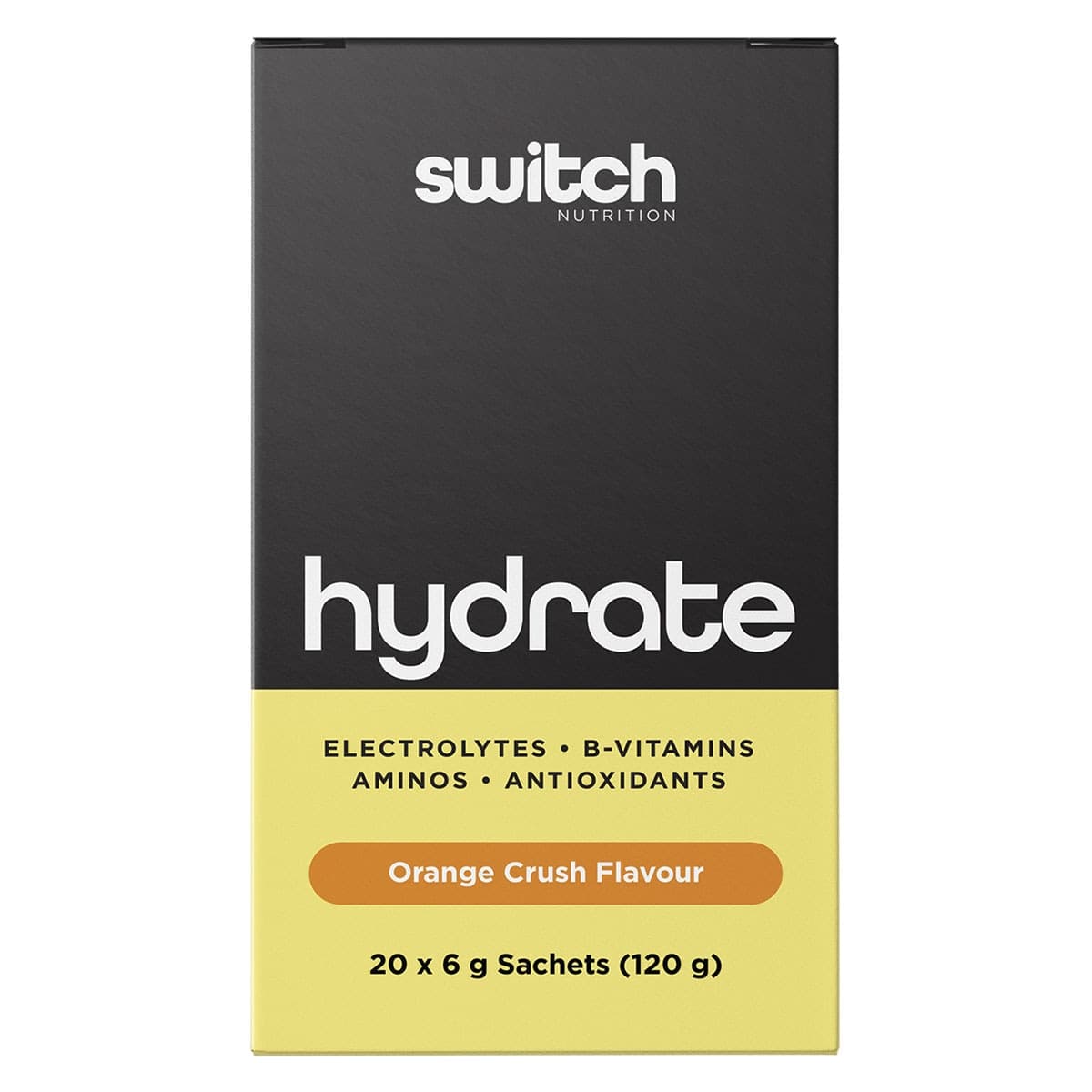 Switch Nutrition Hydrate Electrolytes Orange Crush 20 x 6g Sachets
